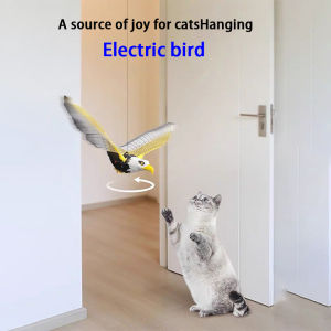 Simulation Bird Cat Toy Funny Self-hey Hanging Door Automatic Scratch Rope Cat Stick Eagle Cat Interactive Toy Cat Supplies