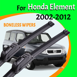 For Honda Element 2002-2012 Black Car Wiper U-type Soft Rubber Boneless Wiper HD Quiet Durable Automotive Wiper 20"+20"
