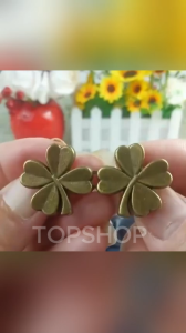 TOPSHOP 1 Pair Four Leaf Clover Buckle Adjustable Waistband Fastener for Jeans No Sewing Required Removable Button Pants Skirts Waist Button