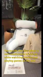 Ice Bean Bedhead Cushion Large Backrest Sofa Huge Pillow Student Dormitory Bed Reading Waist Protection Pillow Soft Bag Summer