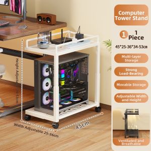 MENGBINFEN | Adjustable Movable Computer Case Rack
