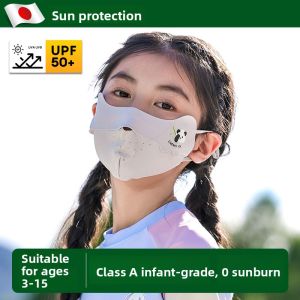 MONLEYTA | Outdoor Summer Childrens Sunscreen Mask UV Protection Baby Protection Sunshade Face Mask Breathable Seamless New 2025