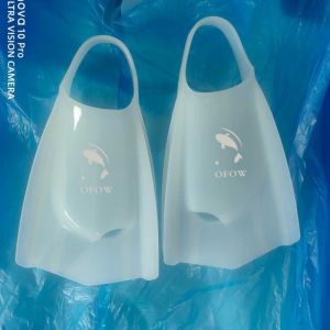 OFOW2026 New Invisible Full Transparent Silicone Free Swimming Snorkeling Equipment Short Fins Professional DMC Sport Fitness