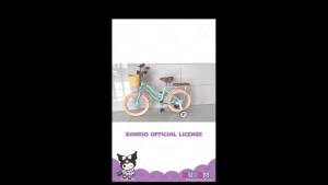 Sepeda Mini Anak Perempuan PMB MN321 Sanrio Kuromi 12/16/18x2.125 Inch Ban Pompa 2-9 Tahun Bonus Trumpet