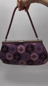 [ Woosilver ] Túi Cườm Vintage Tím Lavender – Secondhand – TX373