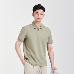 เสื้อโปโลคอตั้งแขนสั้นผ้าฝ้ายระบายอากาศ Sea Road สำหรับผู้ชาย ฤดูร้อน 2023 ทรงหลวม ปกติ ปกติ ปกติ ปกติ ปกติ