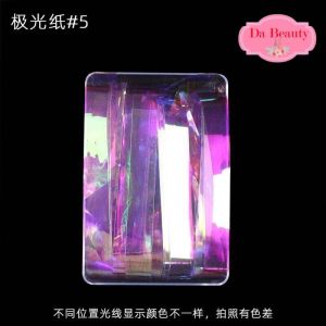 สติ๊กเกอร์กระดาษแก้วฟอยล์หลากสี สำหรับตกแต่งเล็บ