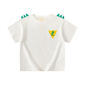 be top | Dinosaur Cartoon Print Short Sleeve T-shirt