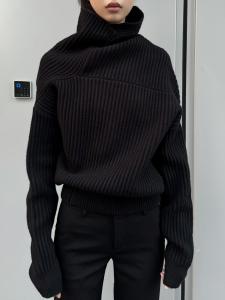 Áo Len Cổ Cao CallMelv Autumn Winter Có Chất Lượng Cao Không Đều Đặn Áo Len Nữ Thời Trang Công Sở Thường Ngày Bằng Vải Tổng Hợp 100%