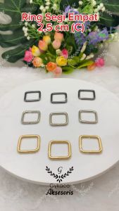 Asesoris Tas Ring Segi Empat 2 cm (B) / Ring Kotak - Aksesoris Tas (IMPORT)