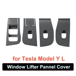 Ốp Bảo Vệ Tấm Nâng Kính Cửa Sổ Silicon Nút Điều Khiển Viền Trang Trí Nội Thất Xe Hơi Tesla Model Y L YL 6 Chỗ Ngồi 2025-2026