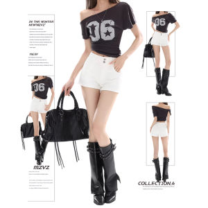 MZVZ | Slim High Waisted A-line Fitted Shorts