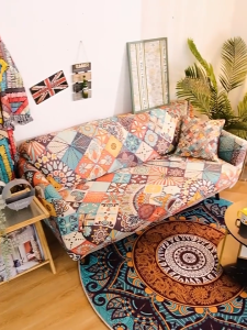 [PH STOCK &COD]Elastic Sofa Cover Regular L Shape 1/2/3/4-seater Seat Cover Slipcover Set Anti-grab