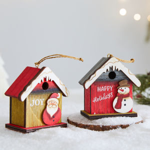 Christmas Decorations Creative Little House Christmas Tree Hanging Ornaments Window Display Festive Atmosphere Arrangement