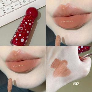 Herorange Mirror Finish Lip Glaze Ice Cool Broken Effect Pink Grey Bubble Lips Glossy Lipstick Natural Stereo Beauty Decoration