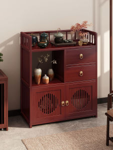 ชั้นวางชาไม้ไผ่สไตล์จีนใหม่ ชั้นวางของ ชั้นวางชา ชั้นวางเครื่องประดับโบราณ ชั้นวางของในห้องนั่งเล่น ไม่ใช่เฟอร์นิเจอร์ที่ทำจากไม้แข็ง