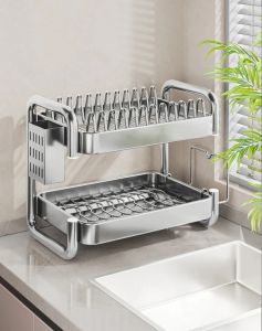 LJXZ |Double Layer Kitchen Dish Rack