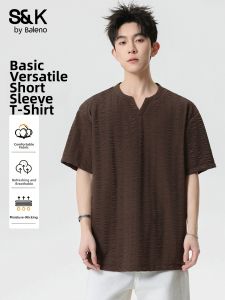 BALENO | Retro V-Neck Loose Fit T-Shirt