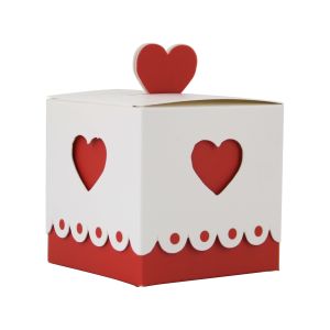 25PCS New Cute Nice Valentine Theme Heart Small Paper Box Party Favor Candy Gift Box Treat Box