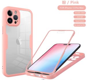 For Samsung Galaxy A05 A05S A15 A25 A35 A55 5G Phone Case 360 Double Layer Full Body Protection Transparent Phone Cover