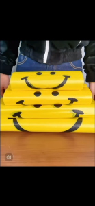 SG Stock🔥50pcs PE bags Happy face Plastic Bag trash bag