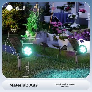 VINCAN | Outdoor Waterproof Multicolor Solar Spot Light
