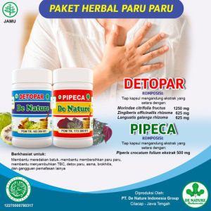 Obat Batuk TBC Flek Paru-paru Asma Sesak Nafas Batuk Berdarah Berdahak Menahun Sesak Napas Sakit Nyeri Dada Radang Tenggorokan Paling Ampuh Detopar Pipeca De Nature