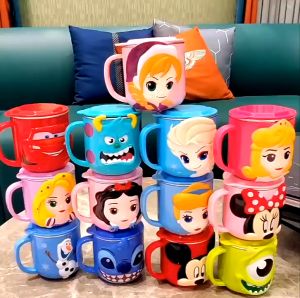 🥛Ly inox giữ nhiệt 3D Disney hình nhân vật họa hình siêu xinh cho các bé gái và bé trai - 260ml(Mickey/ Minnie/ Elsa/ Spiderman/ Anna/ McQueen/ Mike/ Sulley)