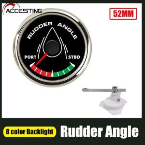 52mm Boat Marine Rudder Angle Indicator 0-190 ohm With Rudder Angle Sensor 8 color backlight 12V/24V