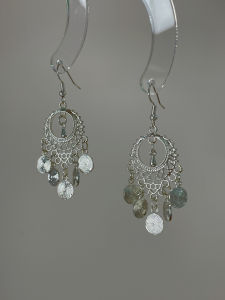 Retro New Chinese Style Silver Plated Earrings Ethnic Tassel Holiday Decorative Clip-Ons Fashionable Womens Jewelry
