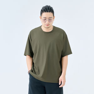 Áo Thun Nam Tay Ngắn Mùa Hè Mỏng Bằng Lụa Băng Rộng Rãi Cỡ Lớn Thoáng Khí Thoải Mái Chất Liệu Nylon Thường Ngày