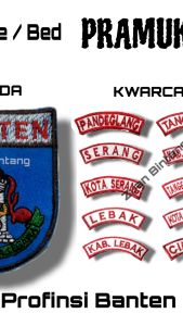 SET ATRIBUT LOKASI PRAMUKA KWARCAB BANTEN BORDIR/SERANG TANGERANG PANDEGLANG CILEGON LEBAK