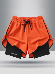 Quần Short Thể Thao Nhanh Khô Ice Silk Cho Nam Mùa Hè Rộng Rãi Thoáng Khí Giả Hai Mảnh Quần Tập Luyện Chạy Bộ Thể Thao