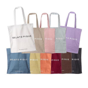 Colorful Cotton Canvas Tote Bag Large Capacity Japanese Style Single Shoulder Shopping Bag Candy Color Soft Handbag for Casual