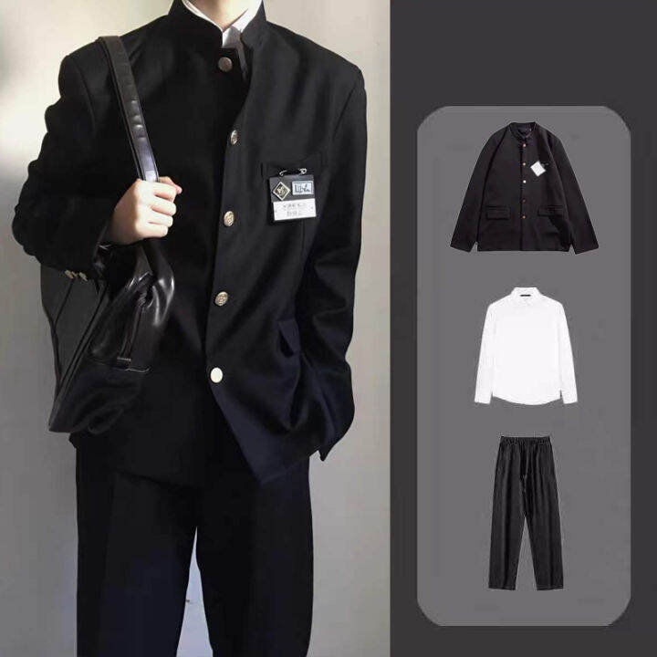 DK Uniform Set Zhongshan Suit Men's Crows Zero Clothing Japanese JK Suit  Men's Jacket College Style Suit Men's Suits