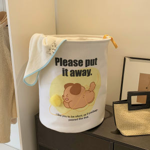 Foldable Bathroom Dirty Clothes Basket Cute Plush Toy Storage Basket Dormitory Laundry Basket Home Use Bedroom Cloth Basket