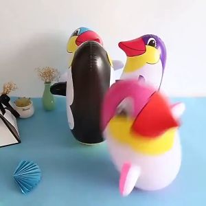 DD Penguin Bath Inflatable PVC Toys Beach Swimming Pool Kids Toys Outdoor Toys for Childrens Party Decorations 36cm 70cm