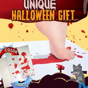 Halloween Bathroom Mats When Exposed To Water Floor Mat Non-slip Rugs Color Changing Household Horror Bloody Footprints Carpet