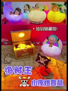 Takara Tomy | Hot One Piece Anime Blind Box Series Night Light Toys Luffy Zoro Nami Sanji Chopper Figures Sweet Dream Led Mystery Box Ornament