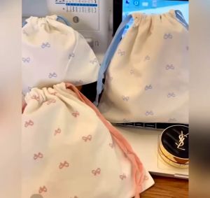 LITTLE DAISY | Zanila Pouch Serut Lucu / Pouch Serut Coquette / Pouch Serut Serbaguna / Pouch Makeup / Pouch Charger / Travel Organizer / Pouch Organizer