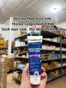 Mặt nạ Than Hoạt Tính Macka Compliment giảm dầu mụn sạch mụn cám thu nhỏ lỗ chân lông 80ml