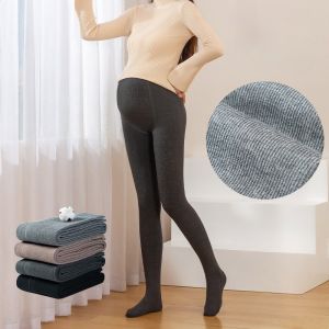 ฤดูหนาวขนแกะคลอดบุตรTights Bellyสนับสนุนหญิงตั้งครรภ์ยืดPantyhoseปรับWaistbandsกางเกงขายาวSkinny Body Shaper