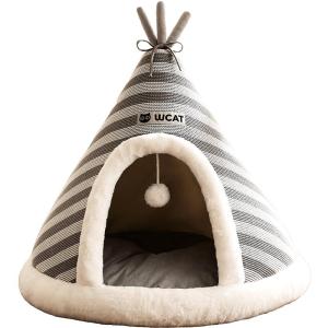 SHENJINGMAO | Thickened Semi-Enclosed Four-Season Washable Cat Bed