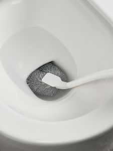 Long Handle Toilet Brush Regular Style Bathroom Seat Cleaner Non-Portable Plastic Durable Toilet Brush without Seat KM Brand