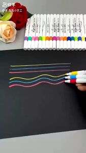 Bộ màu Acrylic Marker Giorgione 12/24 Màu Chuẩn dùng để vẽ vải/giày/tường/giấy/da/ly