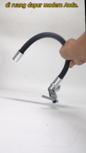 HOMENEEDS Kran Angsa Dapur Cabang Fleksibel 1/2 Inch Tancap Tembok JS-135