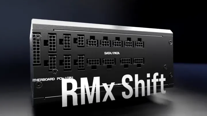 Corsair RMx SHIFT Series 80 PLUS Gold Fully Modular Side Interface ATX 3.0 Power Supply - RM850x/RM1000x/RM1200x