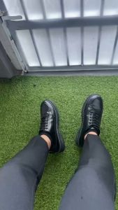 SEPATU DOCMART PRIA TALI HITAM FULL JAHITAN TEMBUS