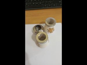 Bandul Keramik Bunga Putih 1 Inch Aksesoris Stainless Steel
