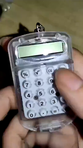 Portable Mini Flip Calculator Pocket Size Creative Keychain Calculator Office Supplies